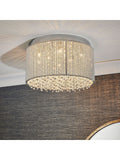 Gallery Home Petra flush ceiling light silver K9 crystal chrome (British brand)
