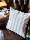 Avalon Home mid blue stripe cushion cover 45x45cm, UK version