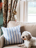 Avalon Home mid blue stripe cushion cover 45x45cm, UK version