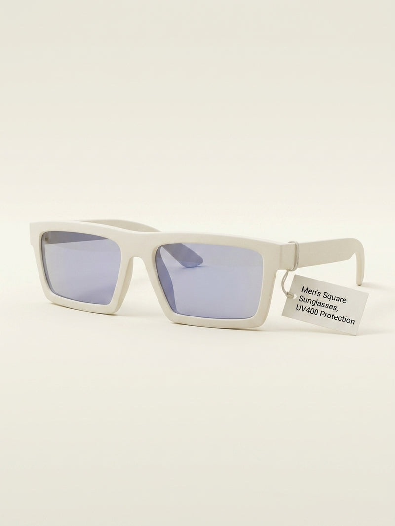 Prada Linea Rossa men's rectangular sunglasses black mirror purple (British brand)