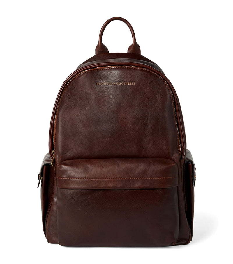 Brunello Cucinelli calfskin travel backpack, imported from the UK