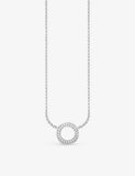 Thomas Sabo small circle sterling silver necklace with zirconia, UK version