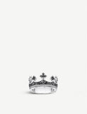 Thomas Sabo crown ring, sterling silver with black zirconia (British brand)