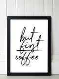 Black But First Coffee by Rafael Farias Framed Print