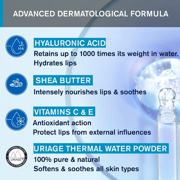 Uriage Eau Thermale Moisturising Lipstick 4g, imported from the UK