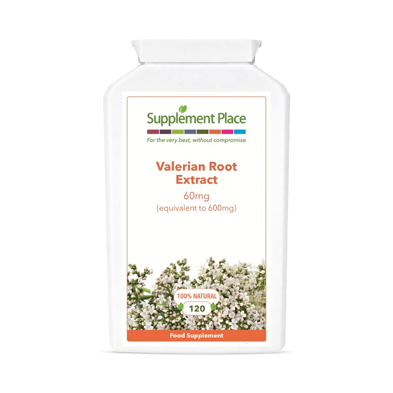 Supplement Place valerian root capsules 600mg 120 count, imported from the UK