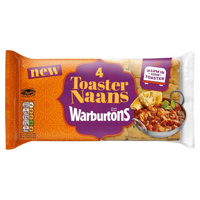 Warburtons Naan 4 per pack GOODS M&S