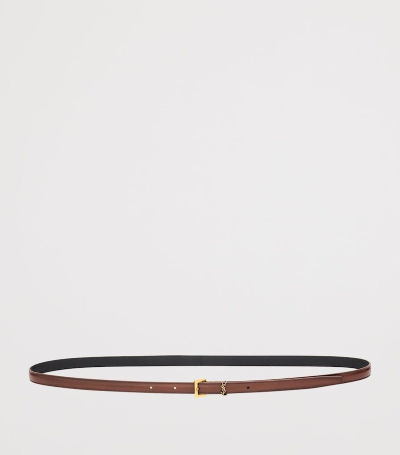 Saint Laurent Cassandre slim belt 1cm, UK version