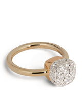 Harrods Pomellato White Gold, Rose Gold and Diamond Nudo Solitaire Ring- Buy online at McGrocer