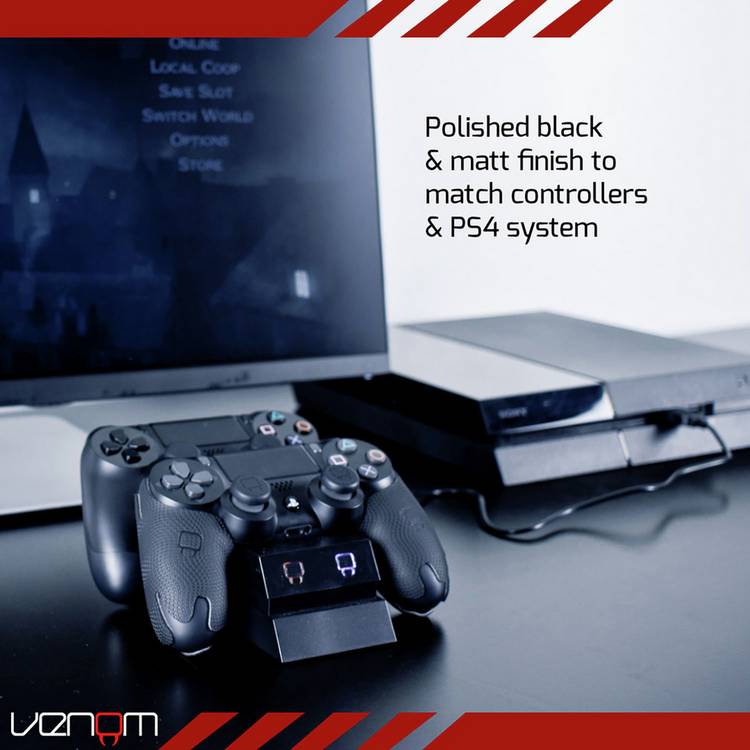 Venom Twin Docking Station for PS4 black (British brand)