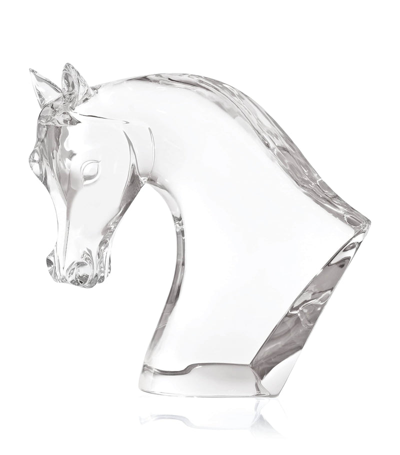 Lalique crystal horse head sculpture 38cm, UK version