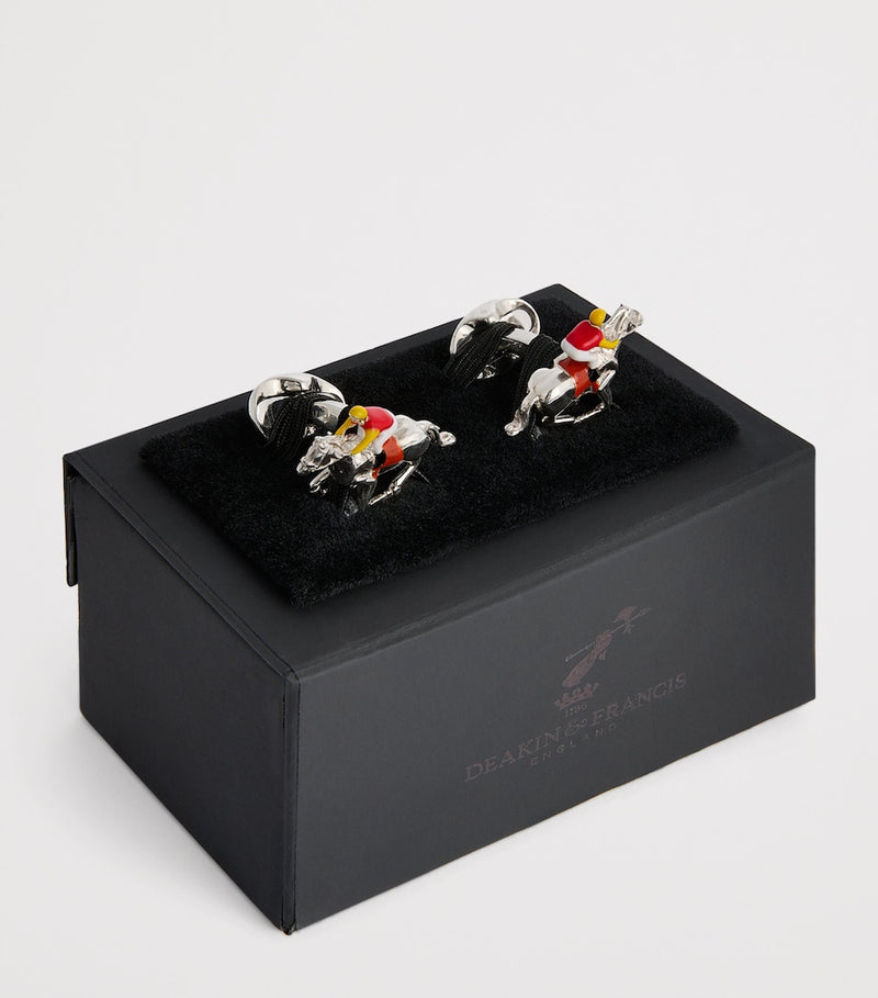 Deakin & Francis horse and jockey cufflinks, imported from the UK