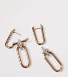 Annoushka double hoop earrings yellow and white gold with diamonds (British brand)