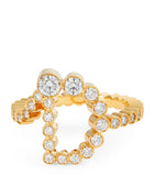Sophie Bille Brahe yellow gold diamond initial ring, UK version