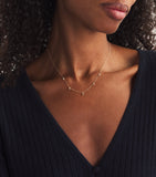 Astrid & Miyu gold pear diamond necklace (British brand)