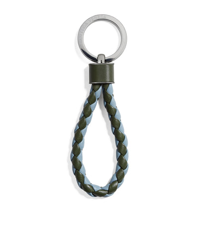 Harrods Bottega Veneta Intreccio Leather Key Ring in Nappa- Buy online at McGrocer