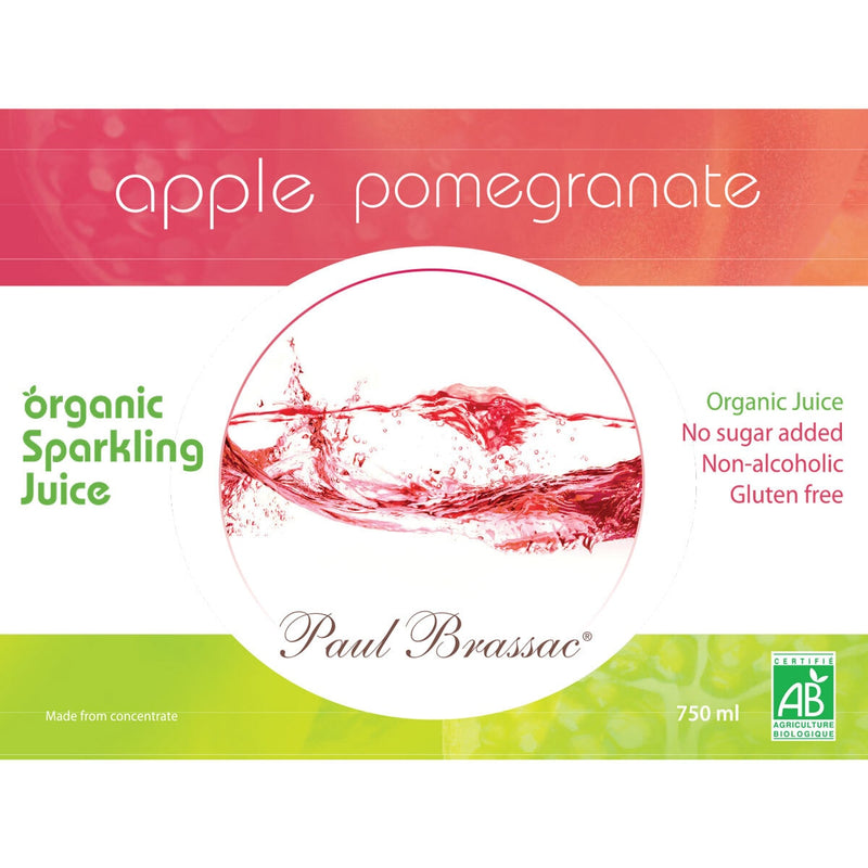 Paul Brassac sparkling fruit juice 3x750ml, imported from the UK