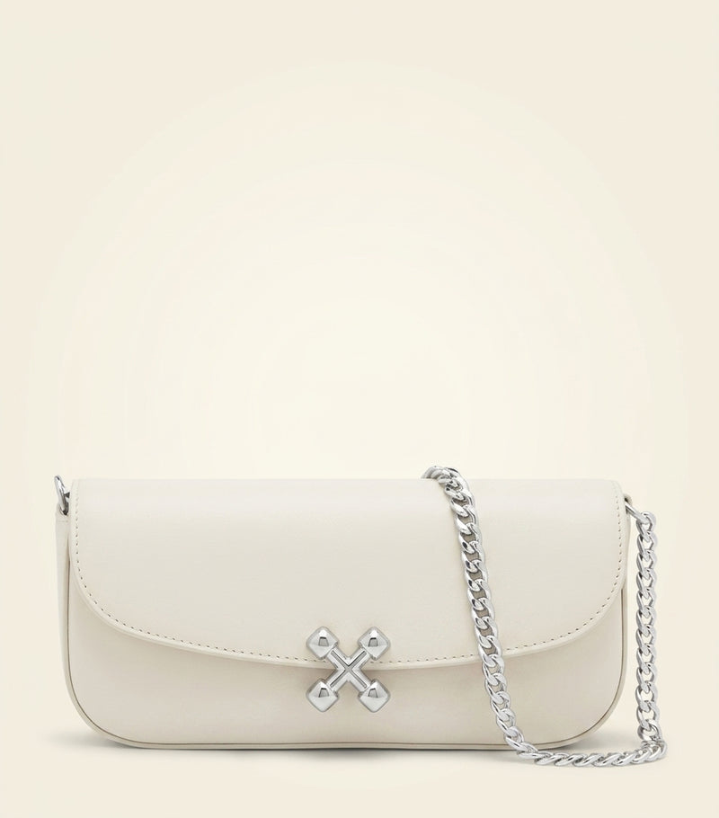McQueen small leather Skull Flower cross-body bag - British product