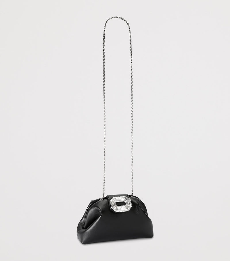 Amina Muaddi Camelia clutch bag nappa leather chain strap - British product