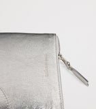 Comme Des Garçons Wallet small leather pouch silver, UK version