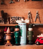 Harrods Stackable Green Man handmade wooden toy, imported from the UK
