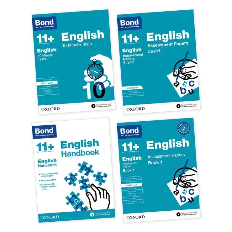 Bond 11+ 4 Book Pack ages 10-11+, UK version