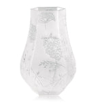 Lalique Ombelles etched flower crystal vase 29cm, UK version