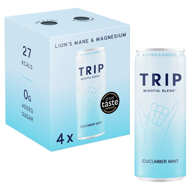 TRIP Mindful Blend Cucumber Mint   4 x 250ml GOODS M&S