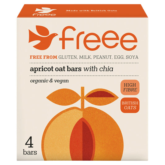Freee Gluten Free Organic Apricot Oat Bars with Chia 4x35g