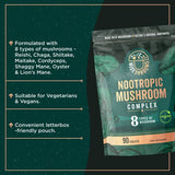 Wiseshrooms nootropic mushroom complex 90 vegan capsules, imported from the UK
