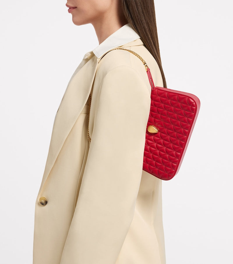 Bvlgari Serpenti Sugarloaf matelassé leather clutch bag (British brand)