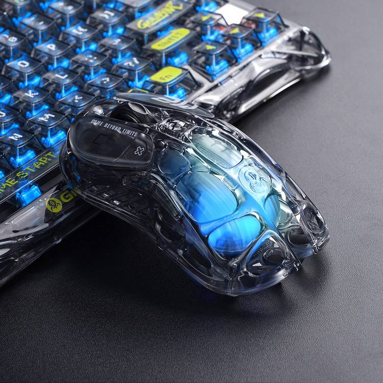 GravaStar Mercury M2 wireless gaming mouse transparent black, imported from the UK