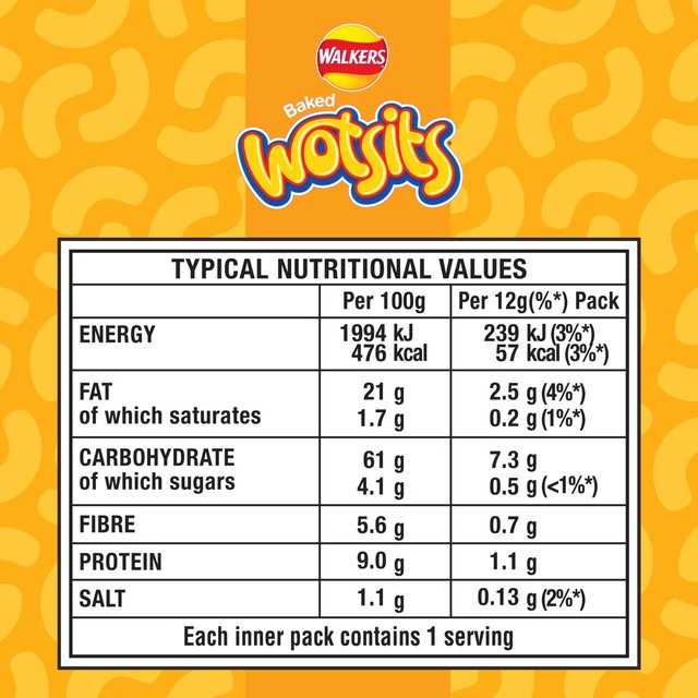 Walkers Wotsits Cheese Toastie Multipack Chickpea Crisps 6 x 12g GOODS M&S