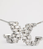 Suzanne Kalan white gold diamond shimmer hoop earrings - British product