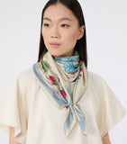 Weekend Max Mara silk floral scarf 90x90cm, UK version