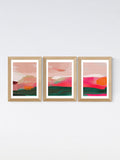 East End Prints pink green abstract art - British product