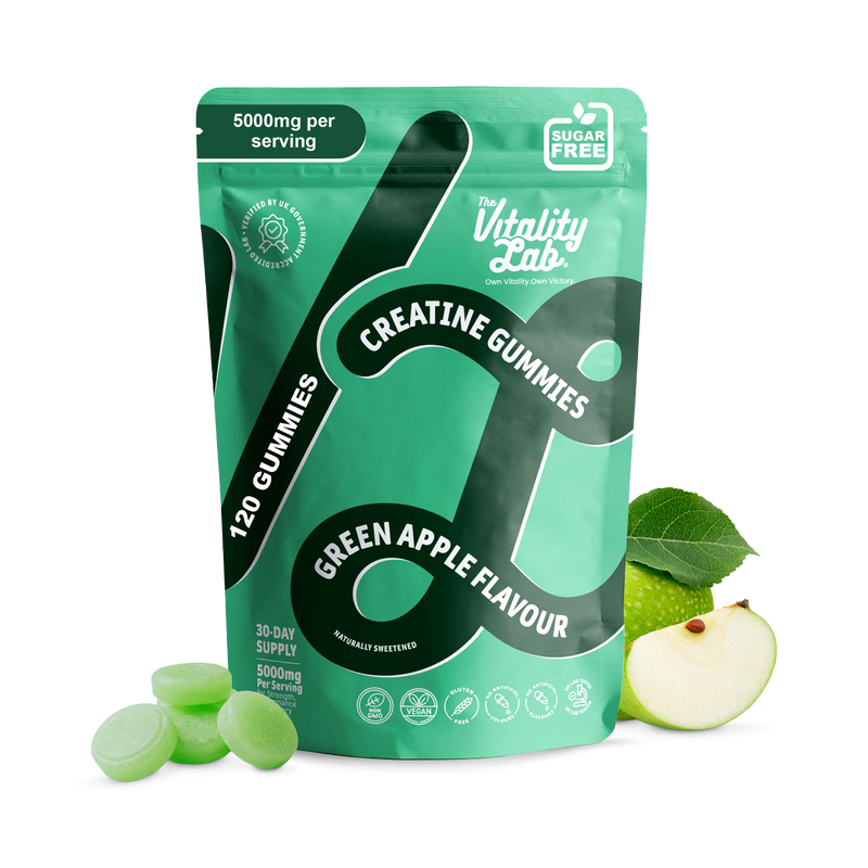 The Vitality Lab creatine gummies 5000mg 120 gummies, imported from the UK