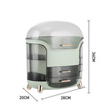 Livingandhome Makeup Storage Box Light Green 28cm wide, imported from the UK
