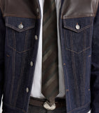 Brunello Cucinelli Seidenkrawatte mit geometrischem Muster 7,5 cm - Britisches Produkt