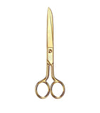 Gold-Plated Engraved Scissors Handmade in Spain, Approx. 25cm Long