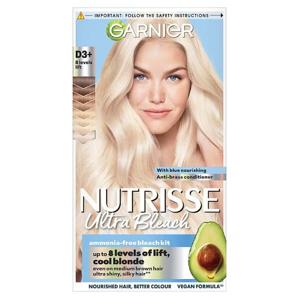 Garnier Nutrisse Ultra Blonde D+++ bleach kit, UK version