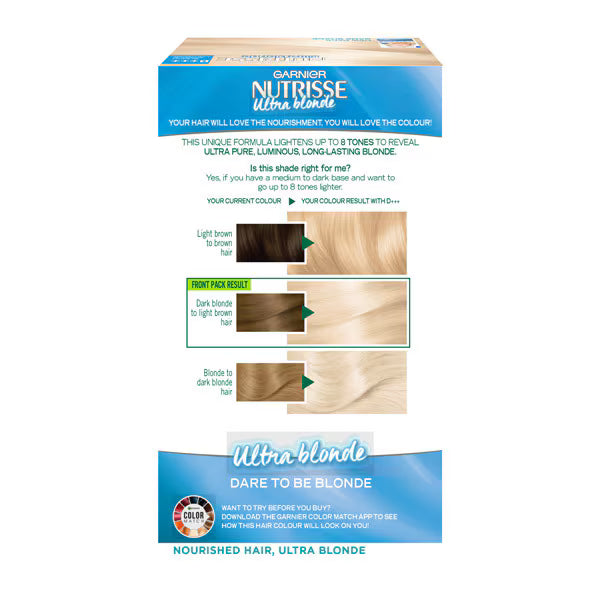 Garnier Nutrisse Ultra Blonde D+++ bleach kit, UK version