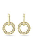 Boodles yellow gold and diamond classic roulette earrings 22mm - British product