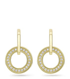 Boodles yellow gold and diamond classic roulette earrings 22mm - British product