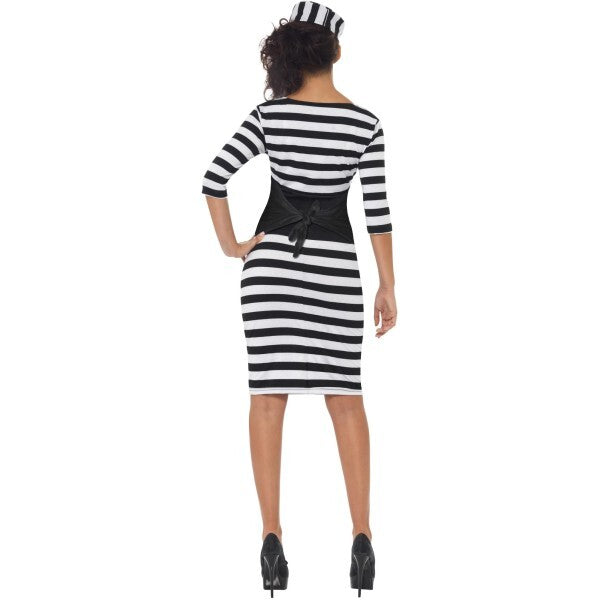 Smiffys Classy Convict Costume set with dress and hat, imported from the UK