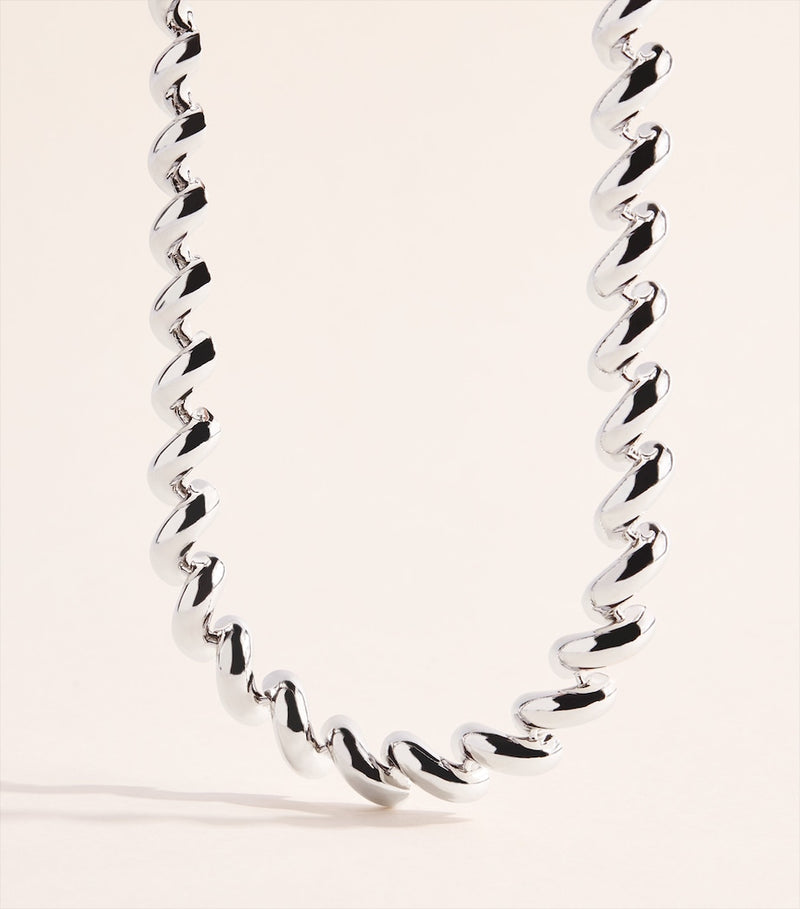 Eddie Borgo silver-plated Torsade chain necklace (British brand)