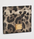 Dolce&Gabbana leopard print calfskin card holder, imported from the UK