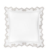 Harrods Square Egyptian Cotton Pillowcase with Sateen Appliqué and Hand-Scalloped Edges, 65cm x 65cm- Buy online at McGrocer