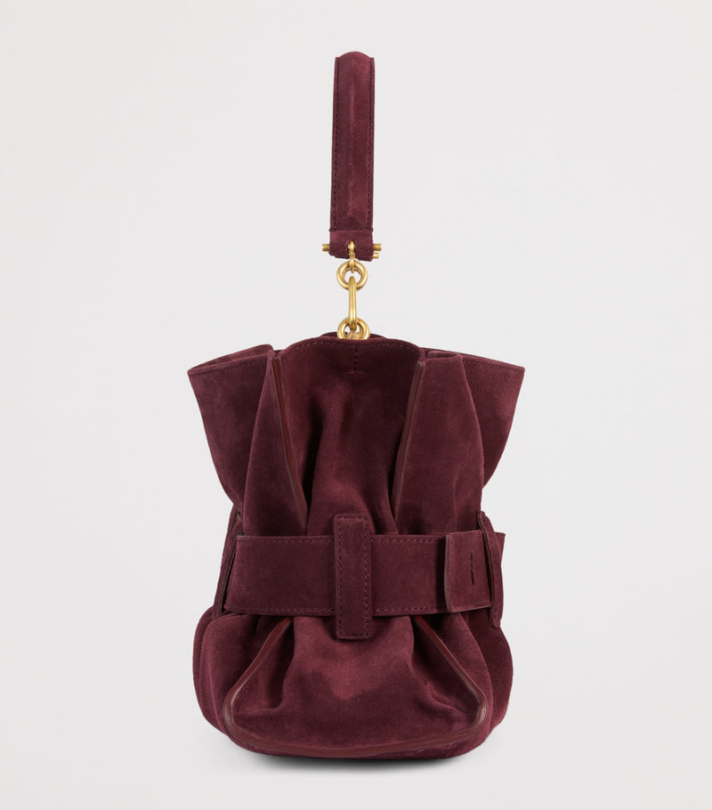 Balmain suede Anthem shoulder bag medium - British product
