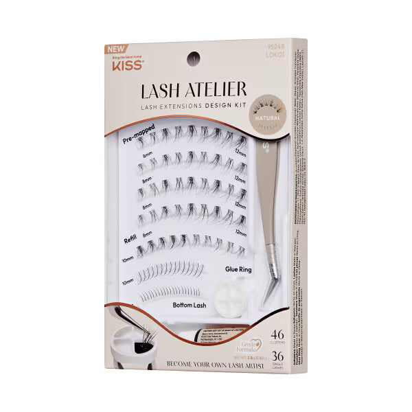 Kiss individual false eyelashes natural clear band 30 pack, UK version